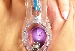 Horn made mom Daniela gets her pussy poked with dildo by gynecologist