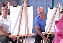 Fantasizing about fucking a hot female model during art class