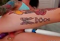 Horny tattooed amateur teen
