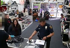 Shoplifter gets caught and fucked hard by the shop owner