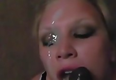 chubby girl blows massive black cock