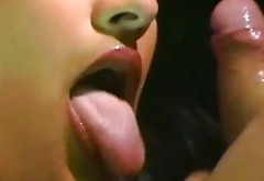 Spoiled Indian black haired chick sucks a cock with joy and pleasure