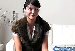 Czech Fashion model milks cock dry in Office