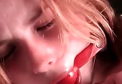 Blonde teen bonded lesbian gets spanked
