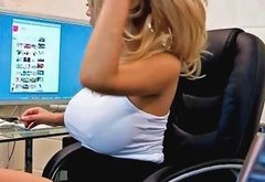 Blonde Office Whore With Huge Tits Loves Part4