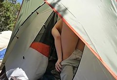 Watching me Change Clothes in a Tent Unaware of you