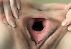Gaping Pussy Teasing Close Up
