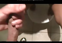 Light haired slim cutie in bikini sucks a dick and gets banged in the toilet