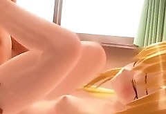 Small titted animated blonde getting teased