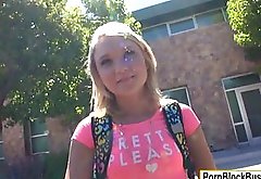 Lusty blonde teen girl Dakota Skye screwed in her ass
