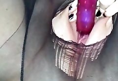 BBW In Pantyhose Masturbates With A Vibrator