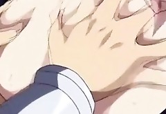 Cute 3d anime princess gets her huge boobs teased
