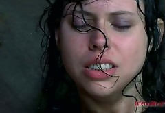 Insane BDSM session of submissive slave girl Kristine Andrews