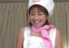 Kinky nurse Miku Horikoshi is posing on cam teasing you