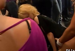 blonde slut gets ravaged at the party like a bimbo