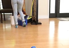 Beautiful Maid Gina Valentina Shows Her Big Booty