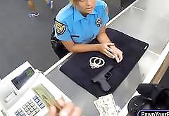 Big ass police officer boned by pawn man at the pawnshop