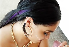 Young Latina Selena Santana fucking and taking facial cumshot