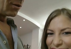 Salty Hungarian bitch gives a head to stiff rod in pov sex video