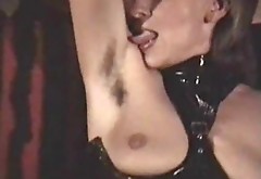 german mature femdom- slave must lick her hairy armpits