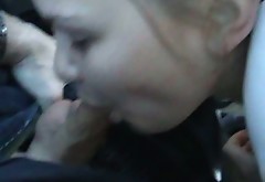 Horny girlfriend Pryce Jake gets her pussy finger fucked and gives blowjob in the car