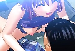 Cute 3D anime fucked her boss in the office
