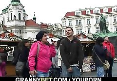 Granny tourist is picked up and fucked