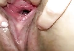 Wet gaping pussy stretch