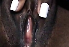 Ebony Pussy Played With Up Close