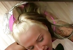 stepbrother Caught Step-sister and get Blowjob to be Quiet !