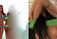 College Girl Bounces Her Big Boobs in a Sexy Bra and Cuckolds Her Boyfriend Like a Naughty Big Titted Slut