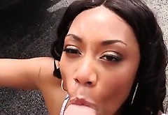 Ebony Babe Gets Big Cock And Facial From Boyfriend
