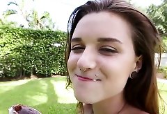 Alex Mae Gets Fucked Hard And Swallows Cum In The Park