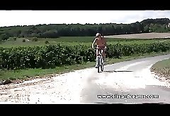 Nude in public and dirty biking