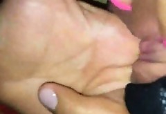 Four fingers inside her horny wet vagina