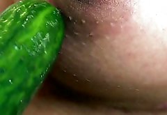 Angel Rivas gets cucumber in ass