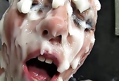 Cream covered slut rubs