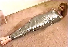 Caught and mummy wrapped in duct tape