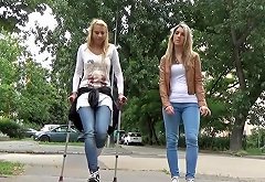 Sprain crutches Txxx com