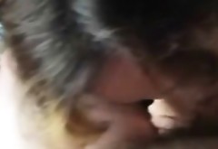 Grandma Blowing a hairy cock and swallowing