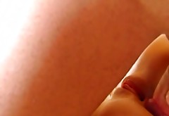 Seductive brunette gets her anus finger fucked and fucked