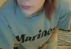 Slutty teen emo is gonna fuck herself with sex toy