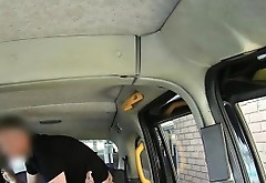 Black hottie gets fucked hardcore inside a taxi cab