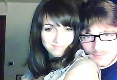 Teen couple plays on webcam, she loves riding him