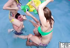 Mofos - Perfect pool party orgy