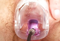 Lewd woman Tamara takes dildo and lots of medical stuff into her mature pussy