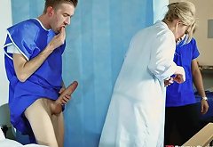 Naughty doctor Georgie Lyall fucked from behind by a patient Any Porn