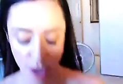 Sexy Amateur Slut Sucks Cock and Balls on Web Cam