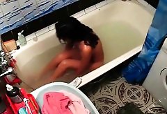 Teen girl massages pussy spycam homemade clip