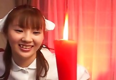 Sex nurse Mari Yamada and candle wax experience